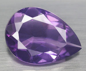 4.12 ct lyxig 14x10 mm dropp formad naturlig obehandlad ametist ädelsten