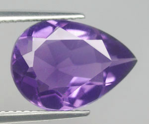 4.12 ct lyxig 14x10 mm dropp formad naturlig obehandlad ametist ädelsten - 3