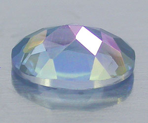 0.53 ct stunning 6x4 mm calibrated oval cut natural azotic blue topaz gemstone - 2