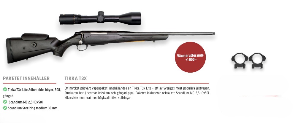 Paket 6 Tikka T3x