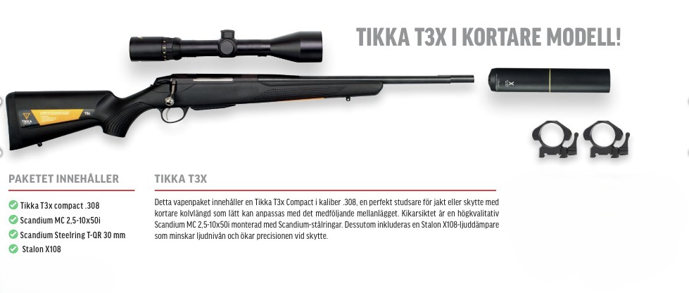 Paket 8 Tikka T3x Compact