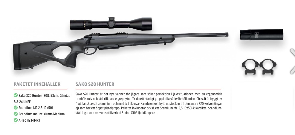 Paket 1 Sako S20 Hunter
