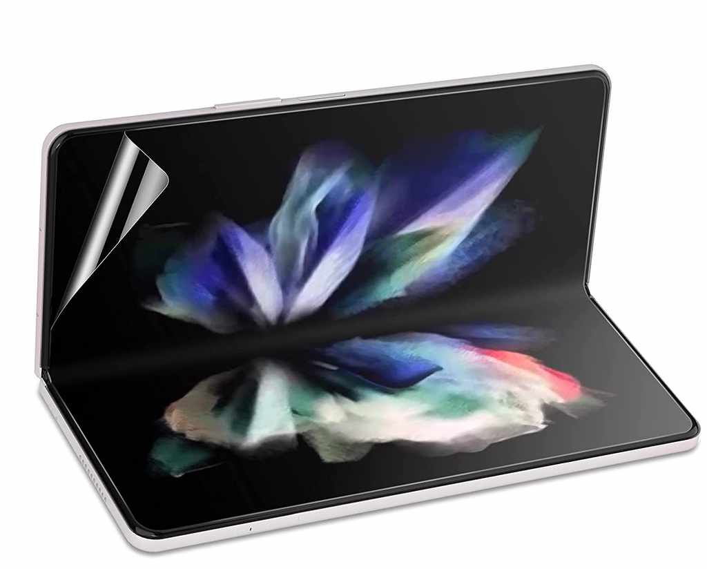 Samsung Galaxy Z Fold 3 - Transparent Skal + Mjukskyddsfilm Tre Delar - 2