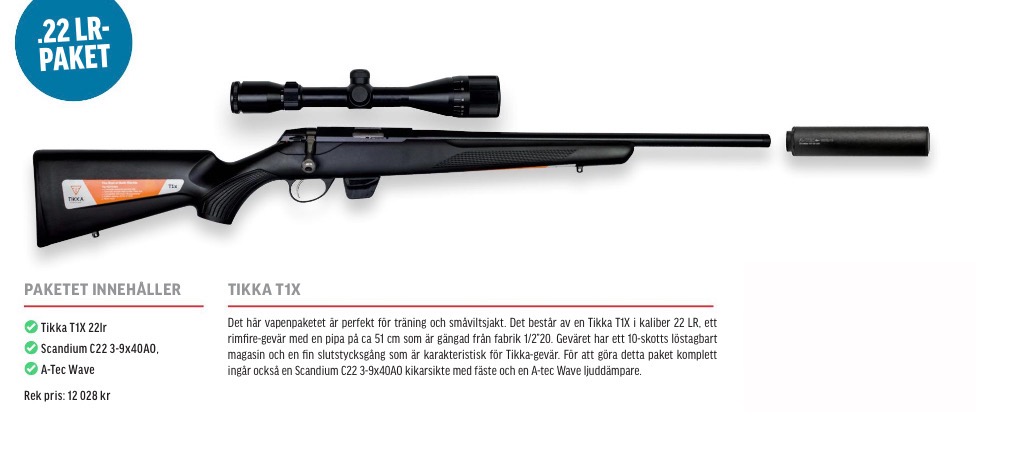Paket Tikka T1X 