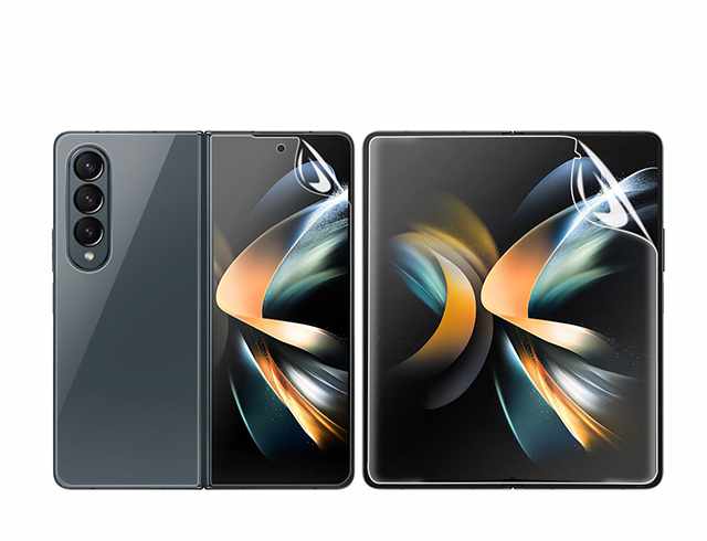 Samsung Galaxy Z Fold 4 - Transparent Case + Soft Protective Film Three Parts - 2
