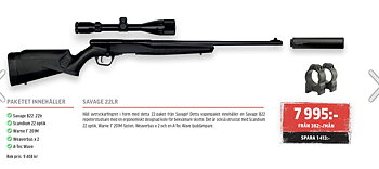 Paket Savage 22Lr Vänster