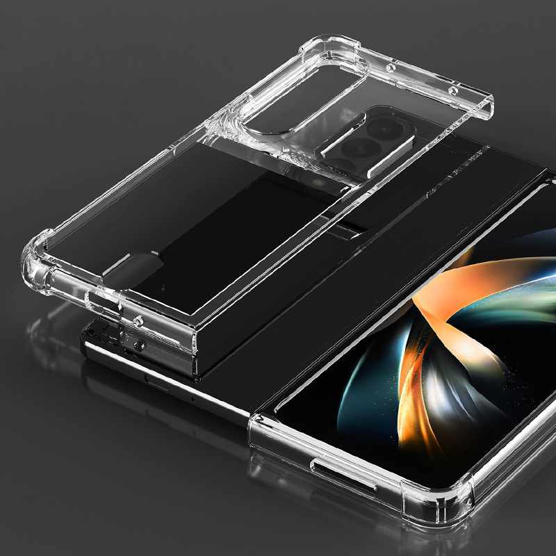 Samsung Galaxy Z Fold 4 - Soft Transparent Case + Soft Protective Film Three Parts - 2