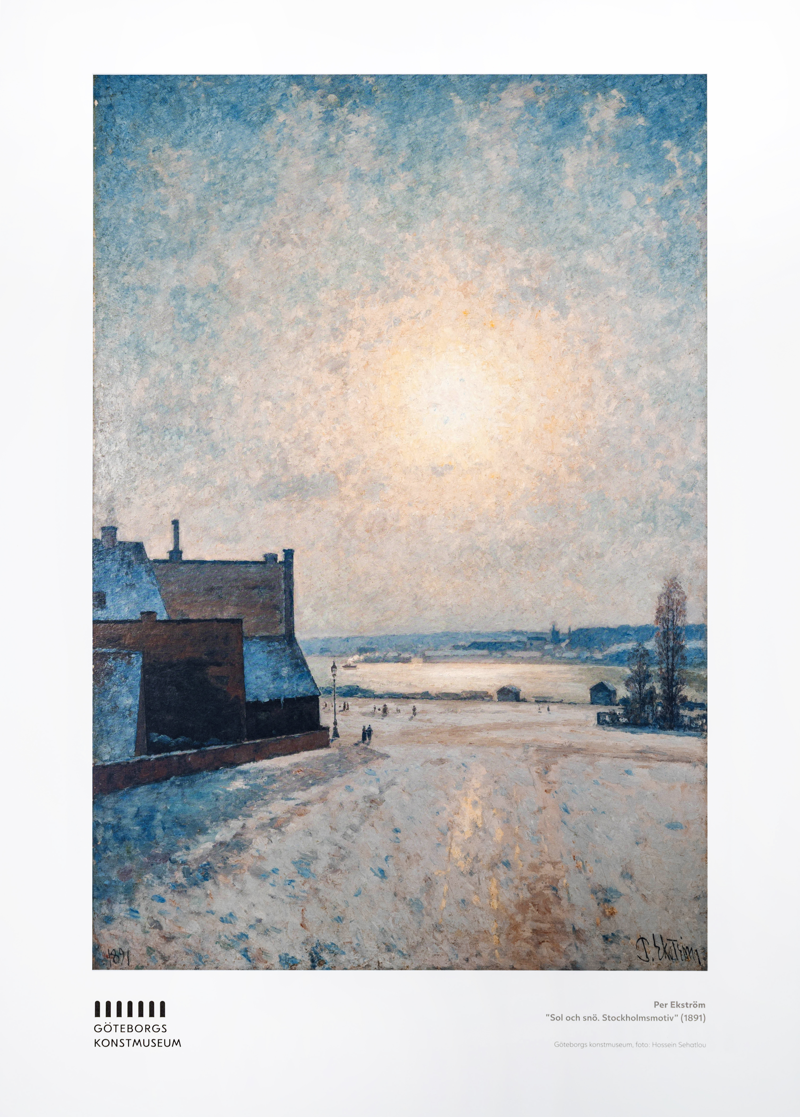 Affisch, Per Ekström, Sol och snö Stockholmsmotiv