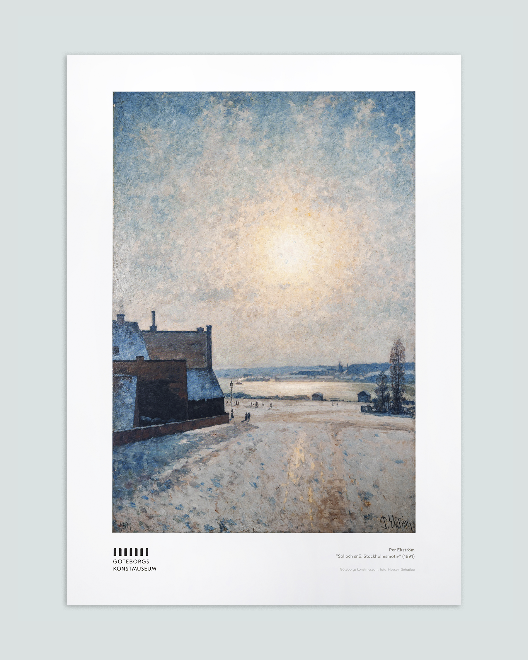 Affisch, Per Ekström, Sol och snö Stockholmsmotiv