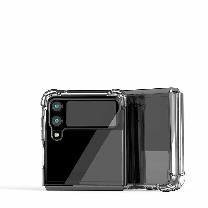 Samsung Galaxy Z Flip 3 - Hard Transparent Case Hard Edges + Soft Protective Film Four Parts - 2
