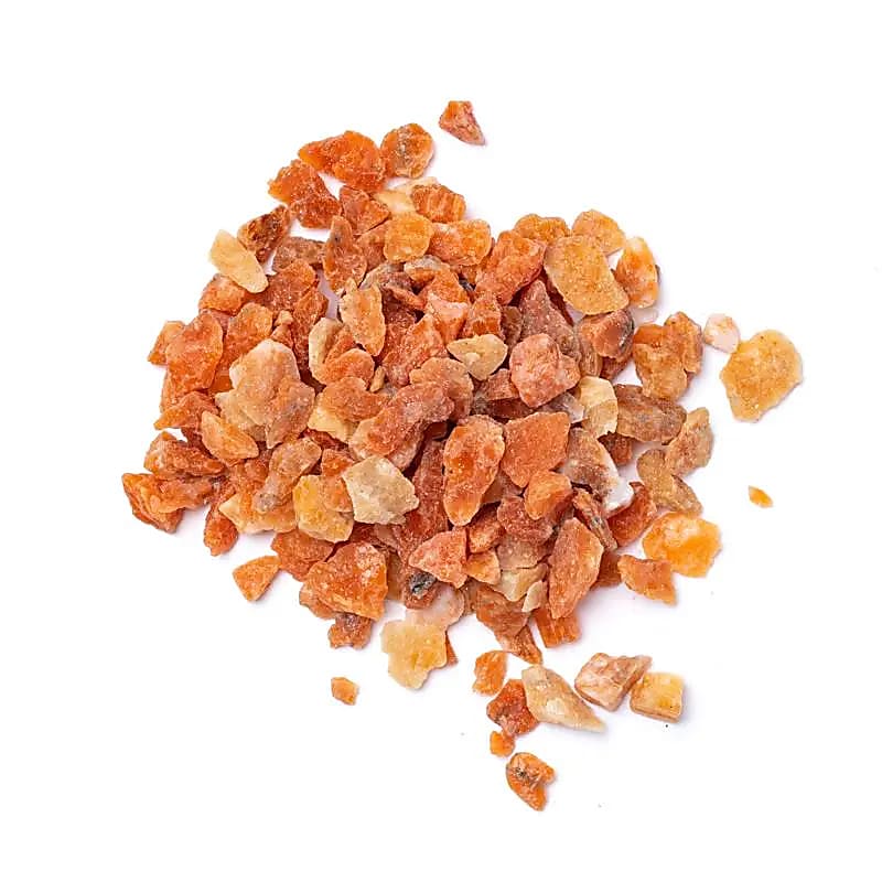 Orange calcite chips