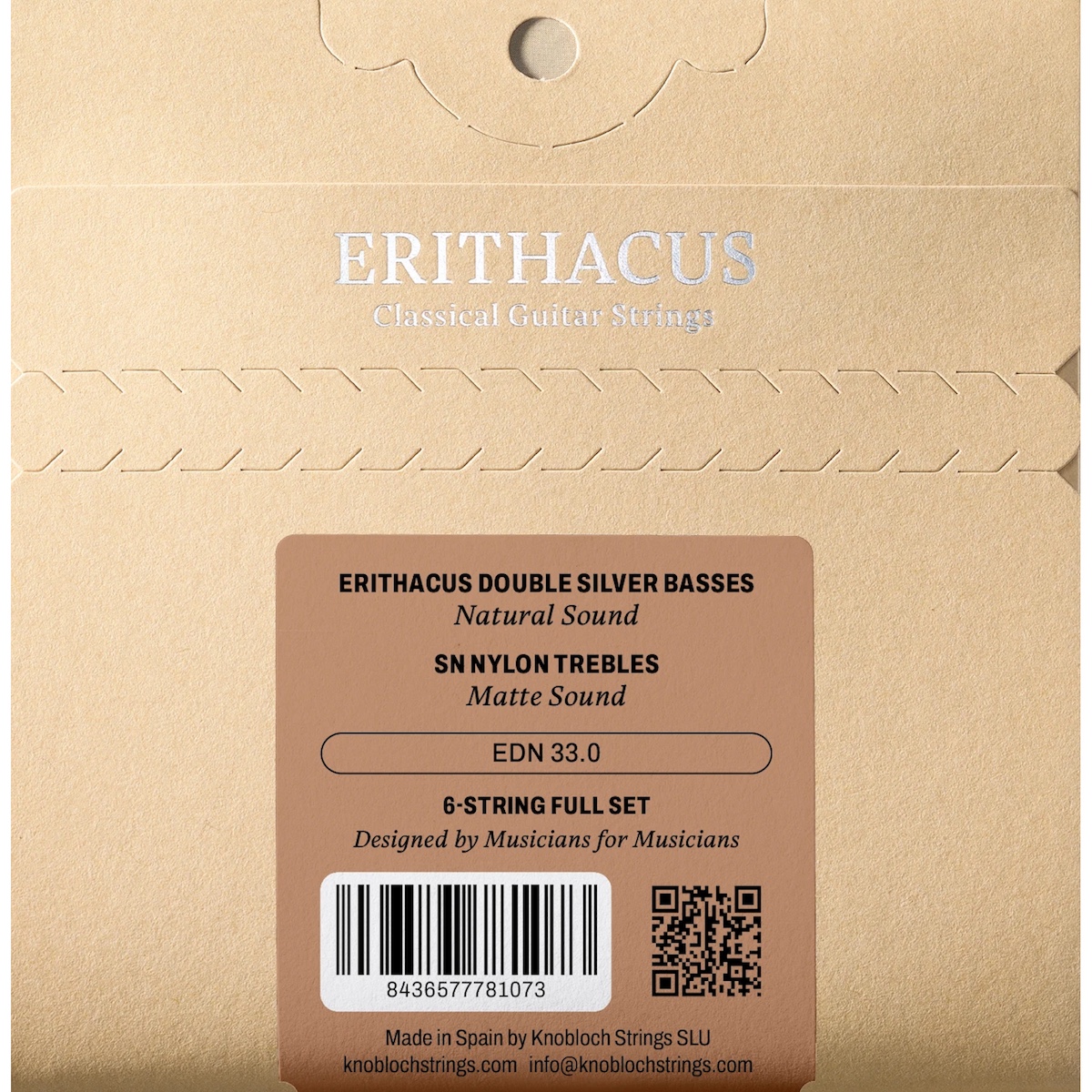 Knobloch Strings EDN33 SN Nylon ERITHACUS Double Silver (Low Tension) - 3