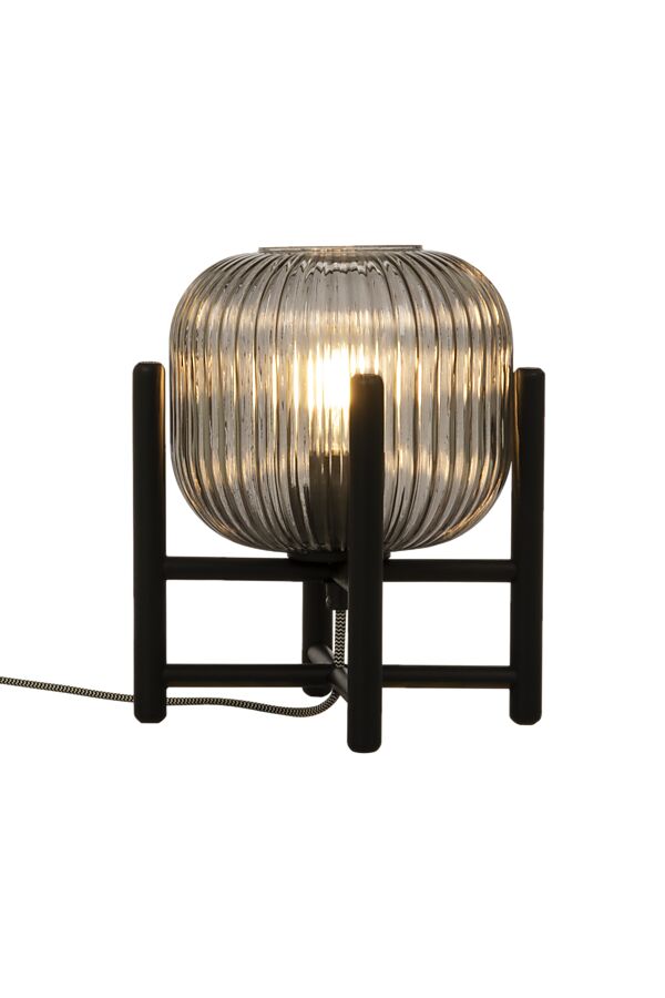 VINDA bordlampa liten, svart/rök - Aneta Lighting