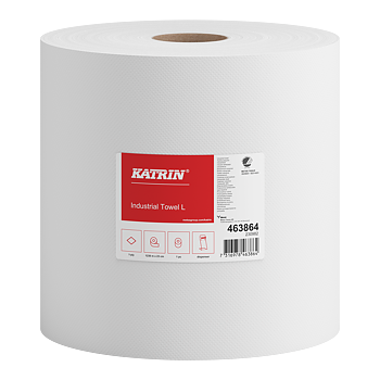 Katrin Industritorkpapper L 1-Lagers, Naturell vit