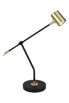 BALDER bordlampa, svart/matt mässing - Aneta Lighting