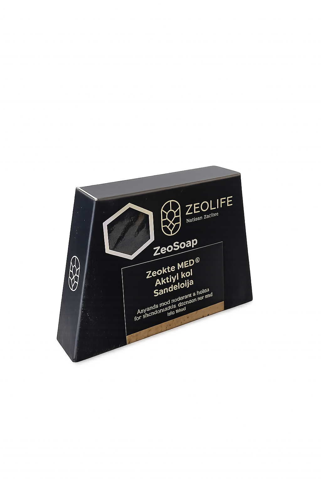 MED® zeolite soap, with activated carbon and sandalwood