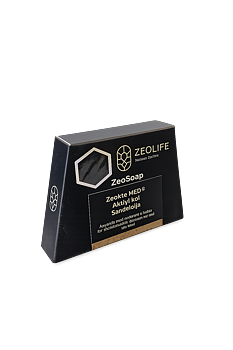 MED® zeolite soap, with activated carbon and sandalwood