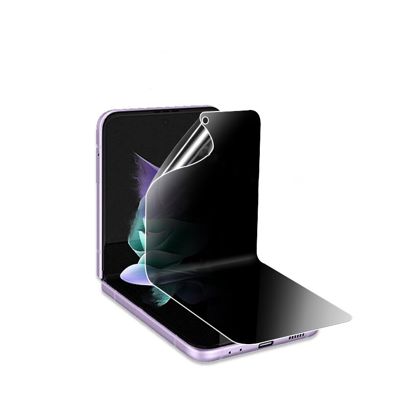 Samsung Galaxy Z Flip 4 - Transparent Skal Mjukis + Mjuk Skyddsfilm En Del - 2