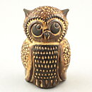 Berth Norrman (1960s) Yellow/Brown Heartwarming Owl 13 cm