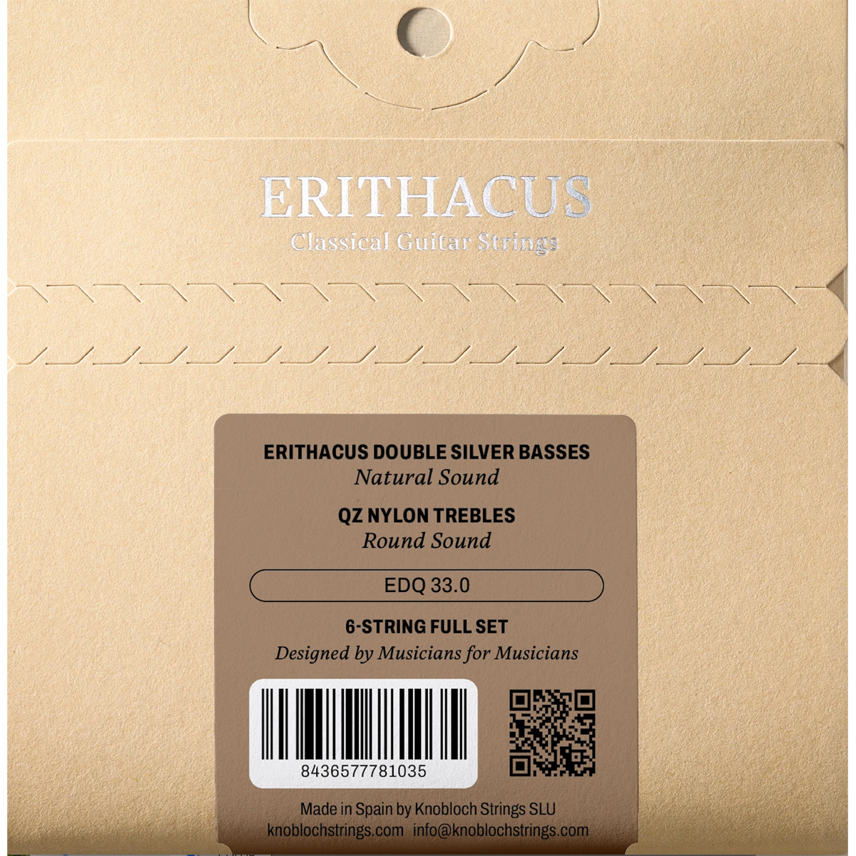 Knobloch Strings EDQ33 QZ Nylon ERITHACUS Double Silver (Low Tension) - 2