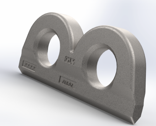 Svetsbar dubbel surrningsögla  /  Max surrningsstyrka: 250 kN