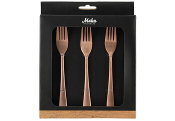 Dessertgaffel, Roséguld 6-pack