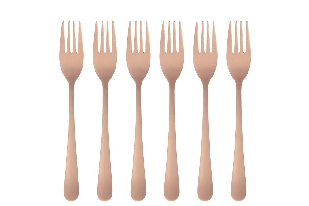 Dessertgaffel, Roséguld 6-pack