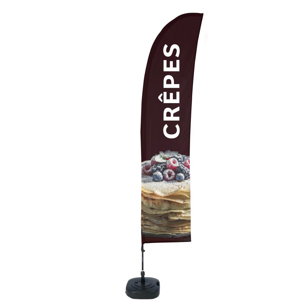 Beach Flagga Budget 430 cm Komplett set "Crepes"