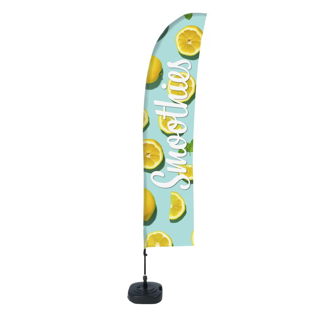 Beach Flagga Budget 430 cm Komplett set "Smoothies" Lemon