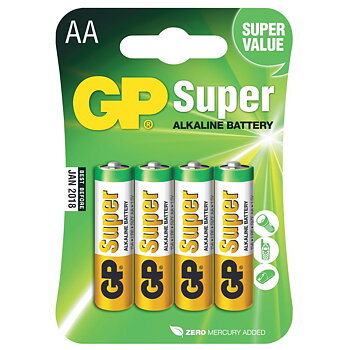 Batteri GP Super Alkal LR6/AA 4p