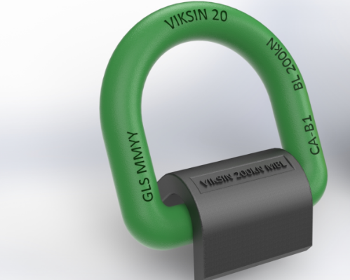 Svetsbar surrningsögla D-Ring  /  SWl: 10 ton / MBL: 20 ton