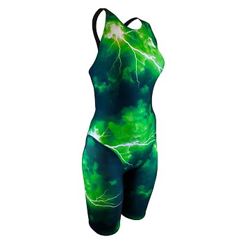 Snygga Lightning Grön bodysuit flick för både träning och tävling