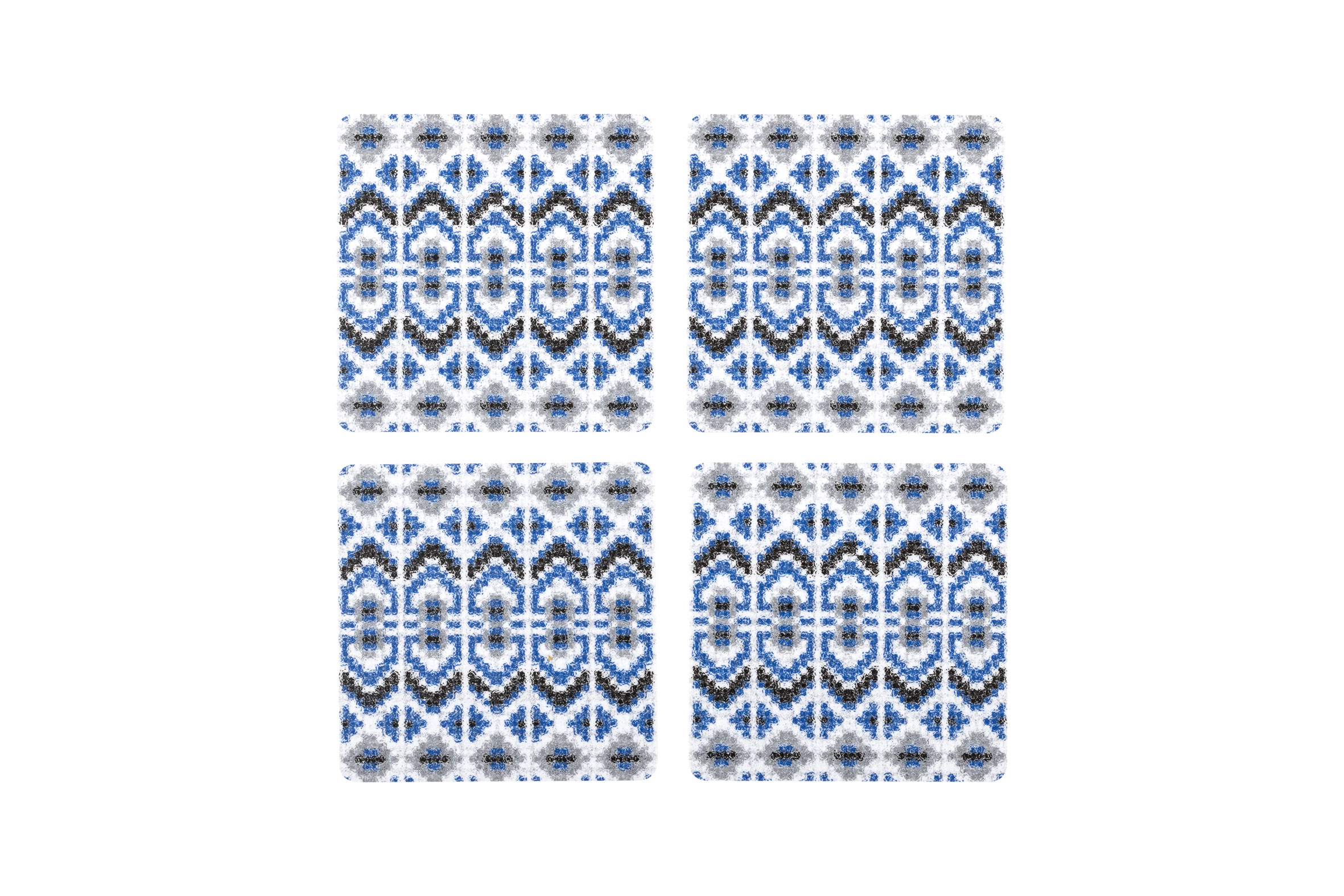 Dalarna Blå Kurbits, Untersetzer, 4pack - 2
