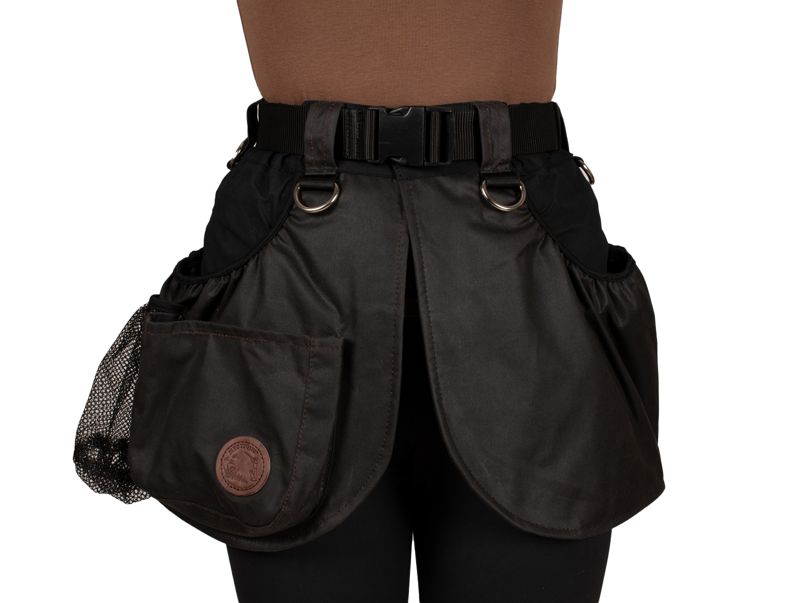 Mystique® Träningsbälte/Kjol, mörkbrun vaxad bomull. Unisex - 5
