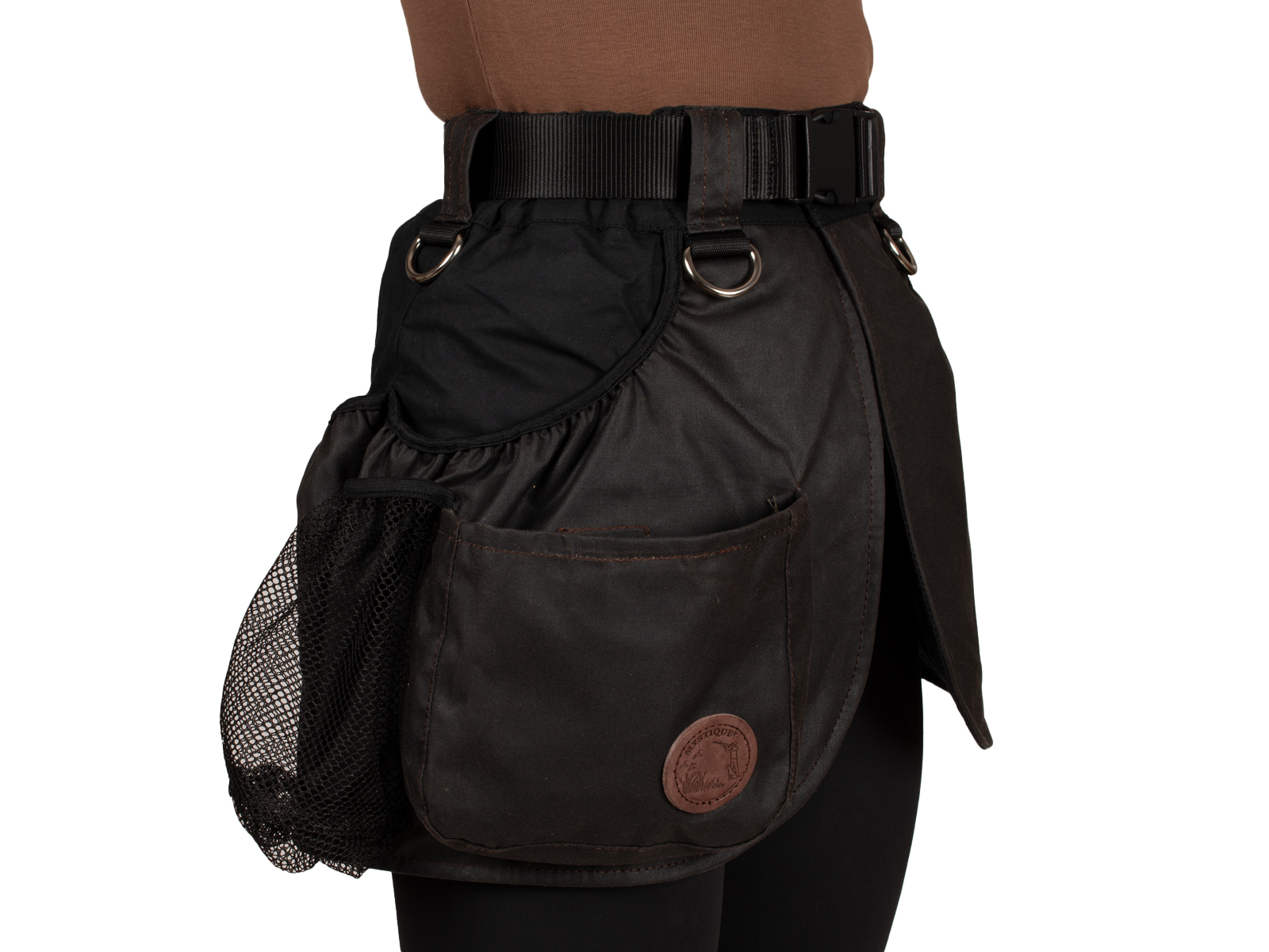 Mystique® Träningsbälte/Kjol, mörkbrun vaxad bomull. Unisex - 4