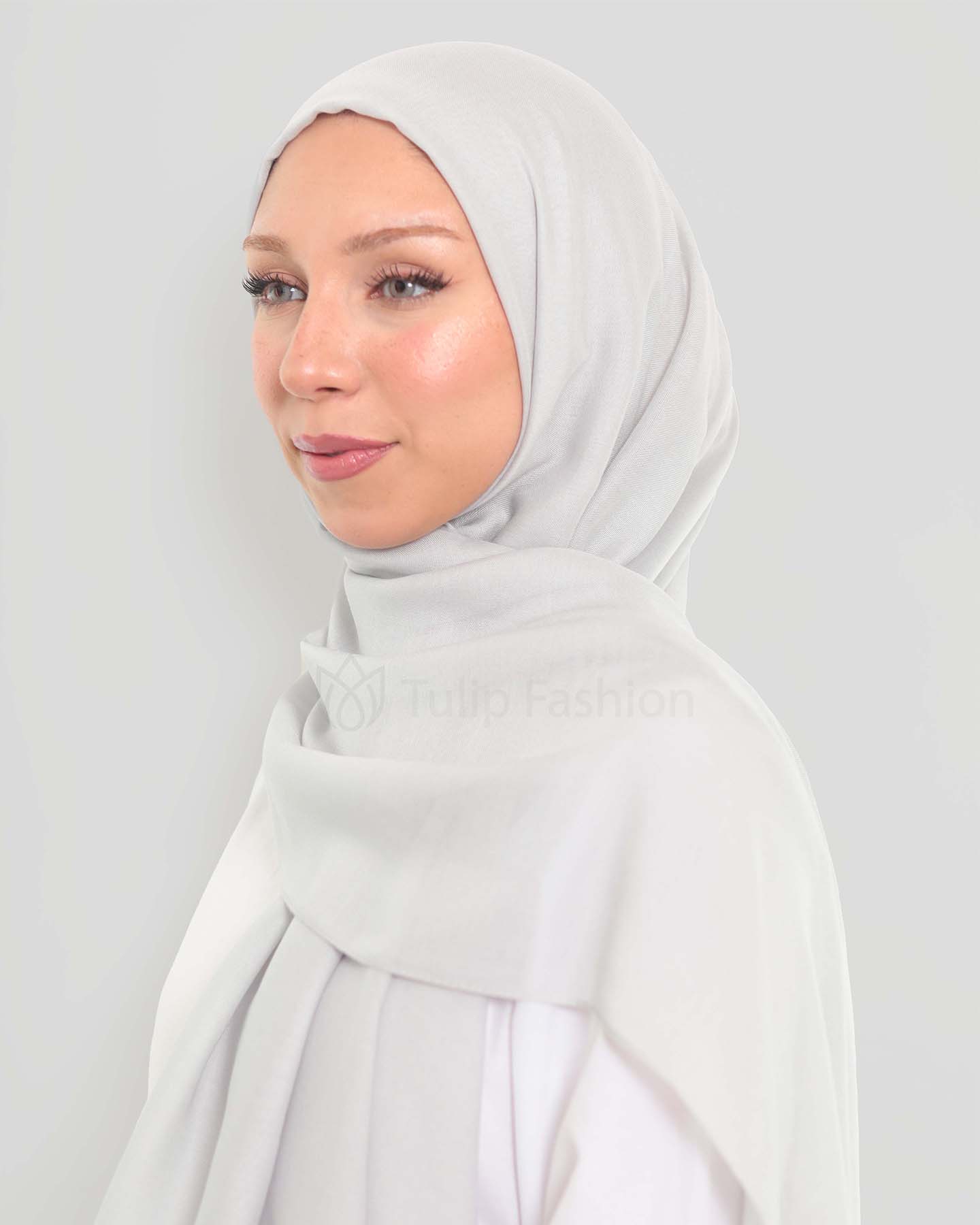 Hijab - Modal - Light Gray - 2