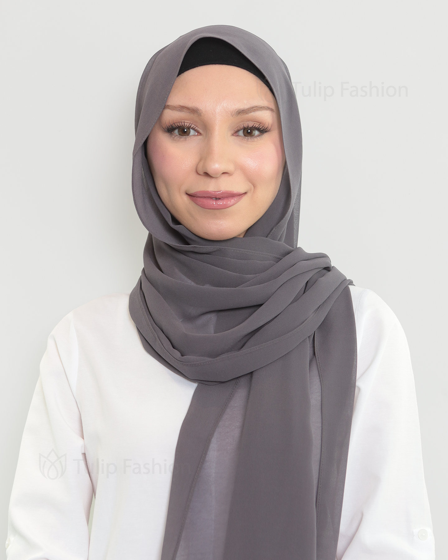 Hijab - The Daily Chiffon - Dark Gray - 2