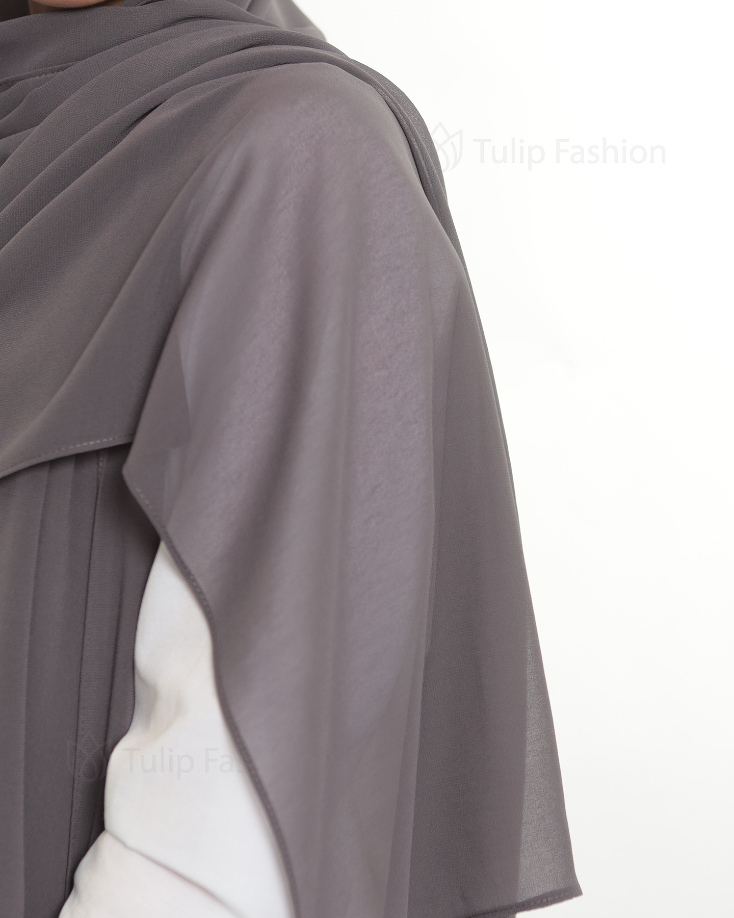 Hijab - The Daily Chiffon - Dark Gray - 4