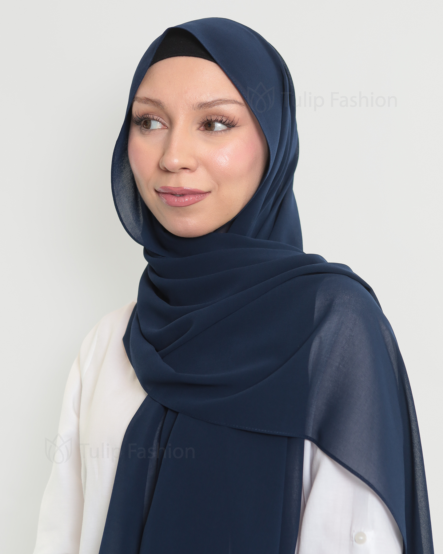 Hijab - The Daily Chiffon - Midnight Blue