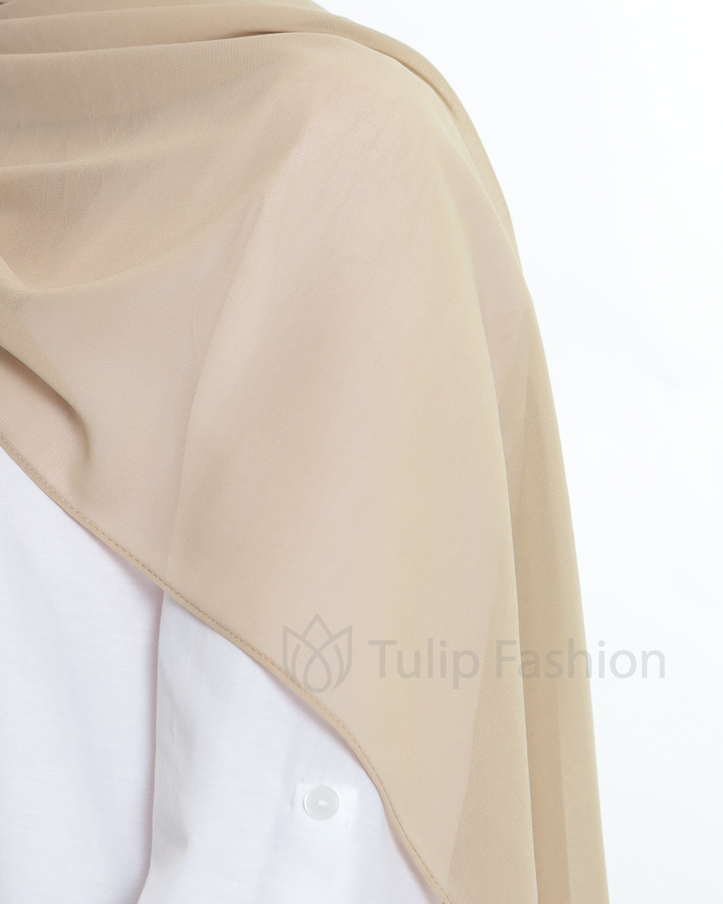Hijab - The Daily Chiffon - Nude Beige - 4