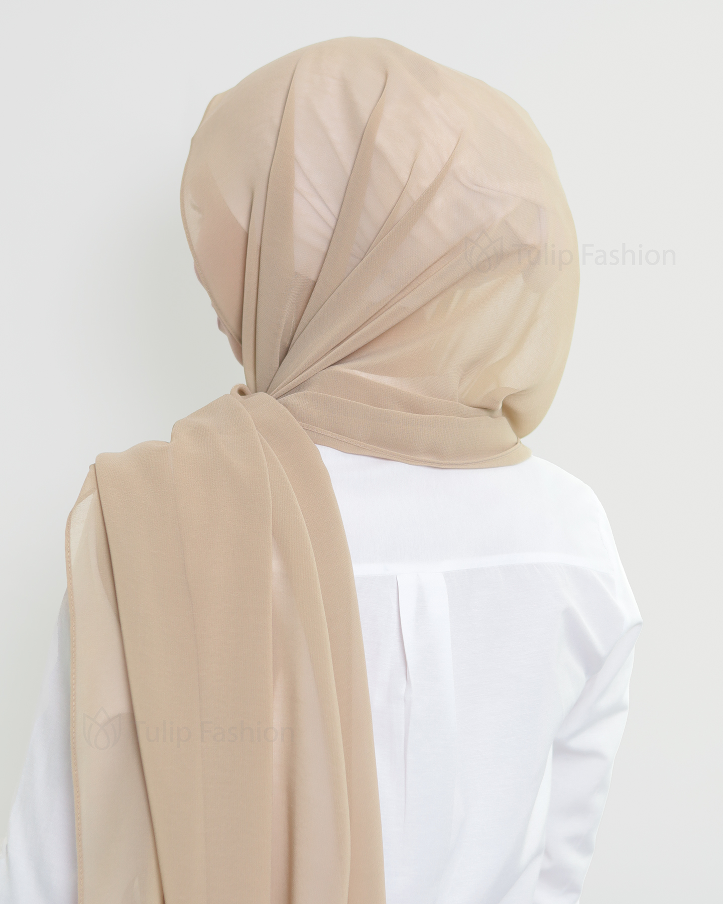 Hijab - The Daily Chiffon - Nude Beige - 3