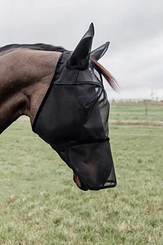 Kentucky Fly Mask Classic med ører og avtagbar nesebeskytter