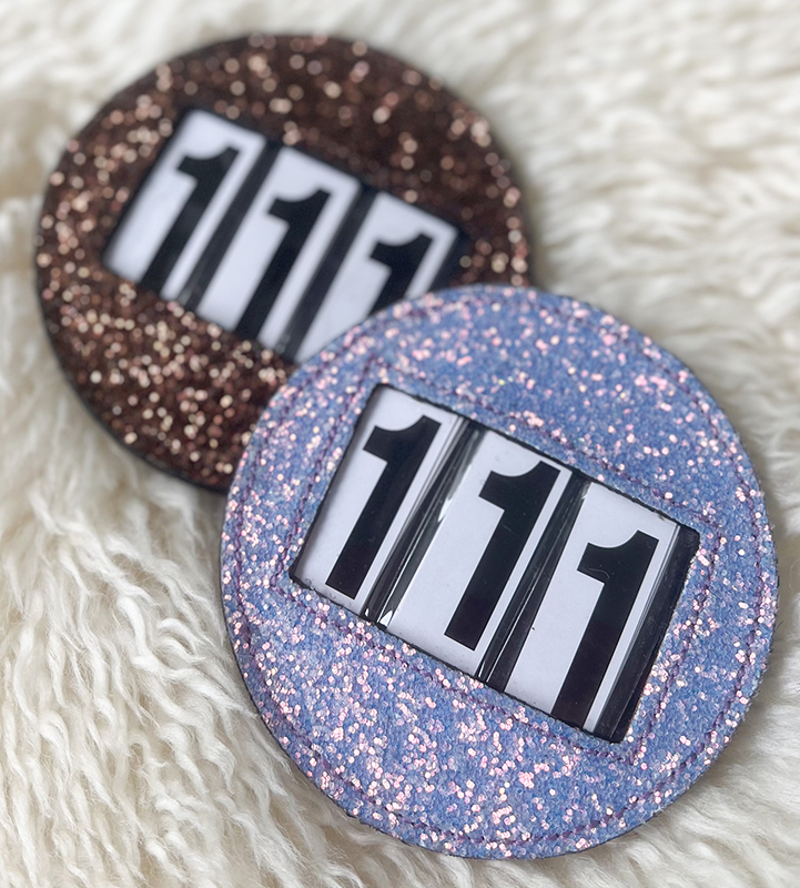 NUMMERLAPPAR GLITTER RUND - 7