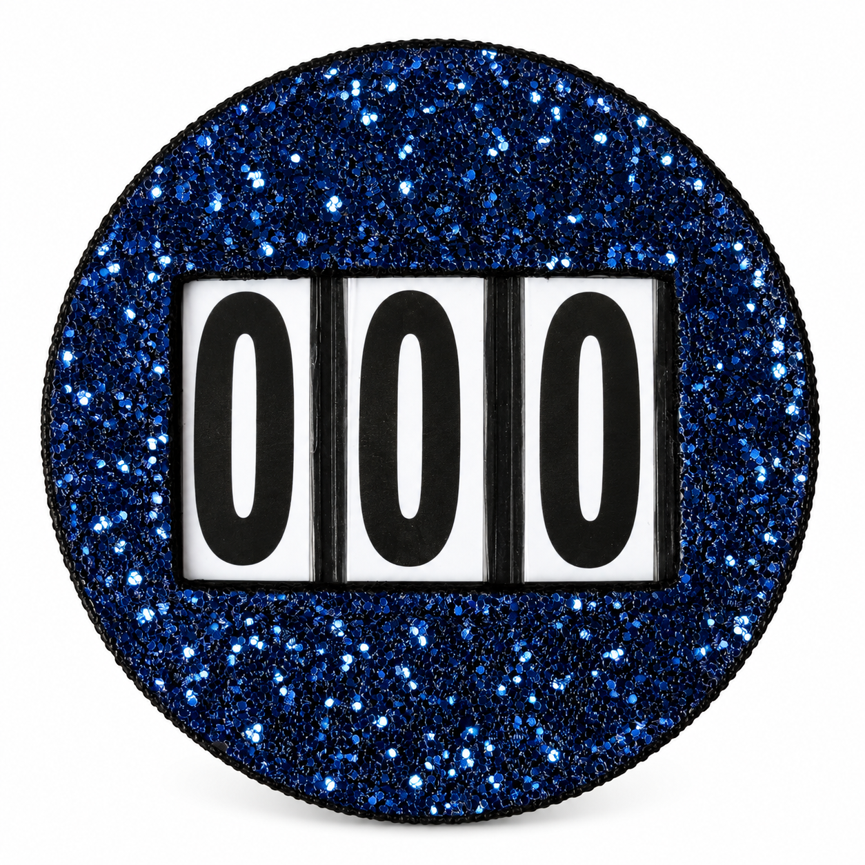 NUMBER TAGS GLITTERY ROUND - 7
