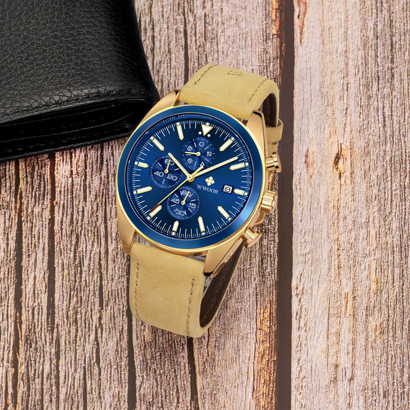 WWOOR TimeTracer Rose Gold Blue - 5
