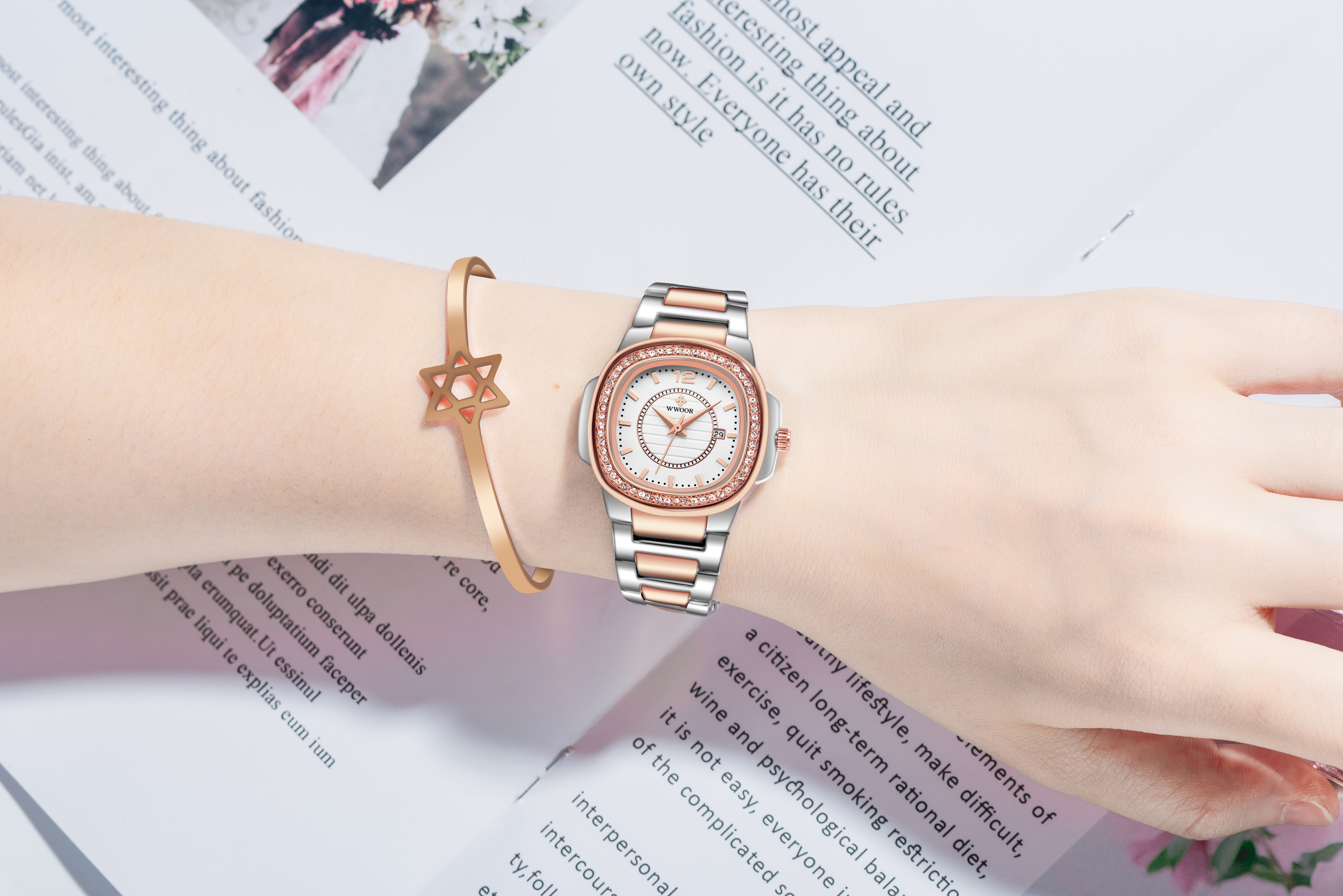 WWOOR Sunstone Silver Rose Gold - 6
