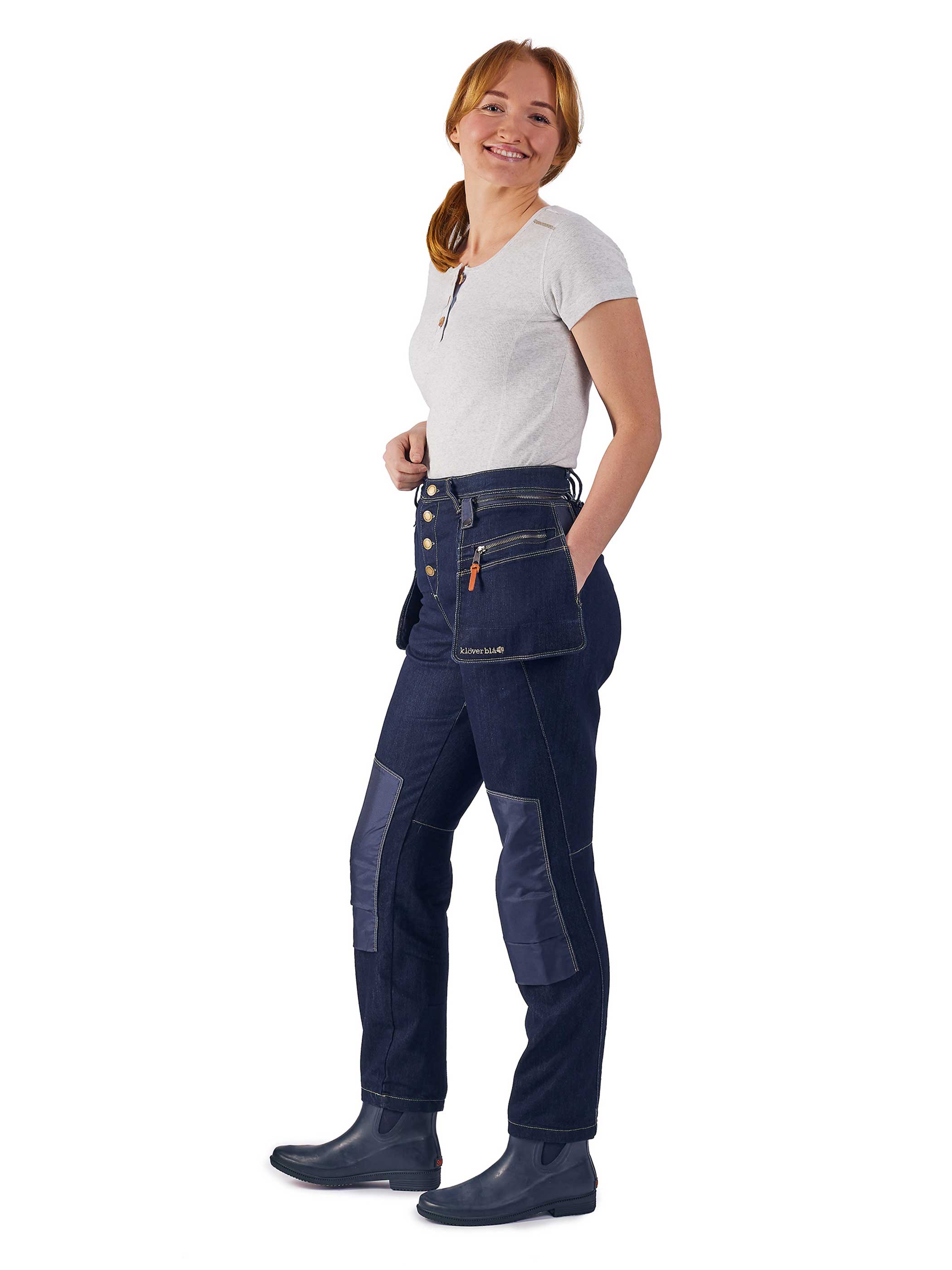 Annie denim worker pants - arbetsbyxa dam - 4