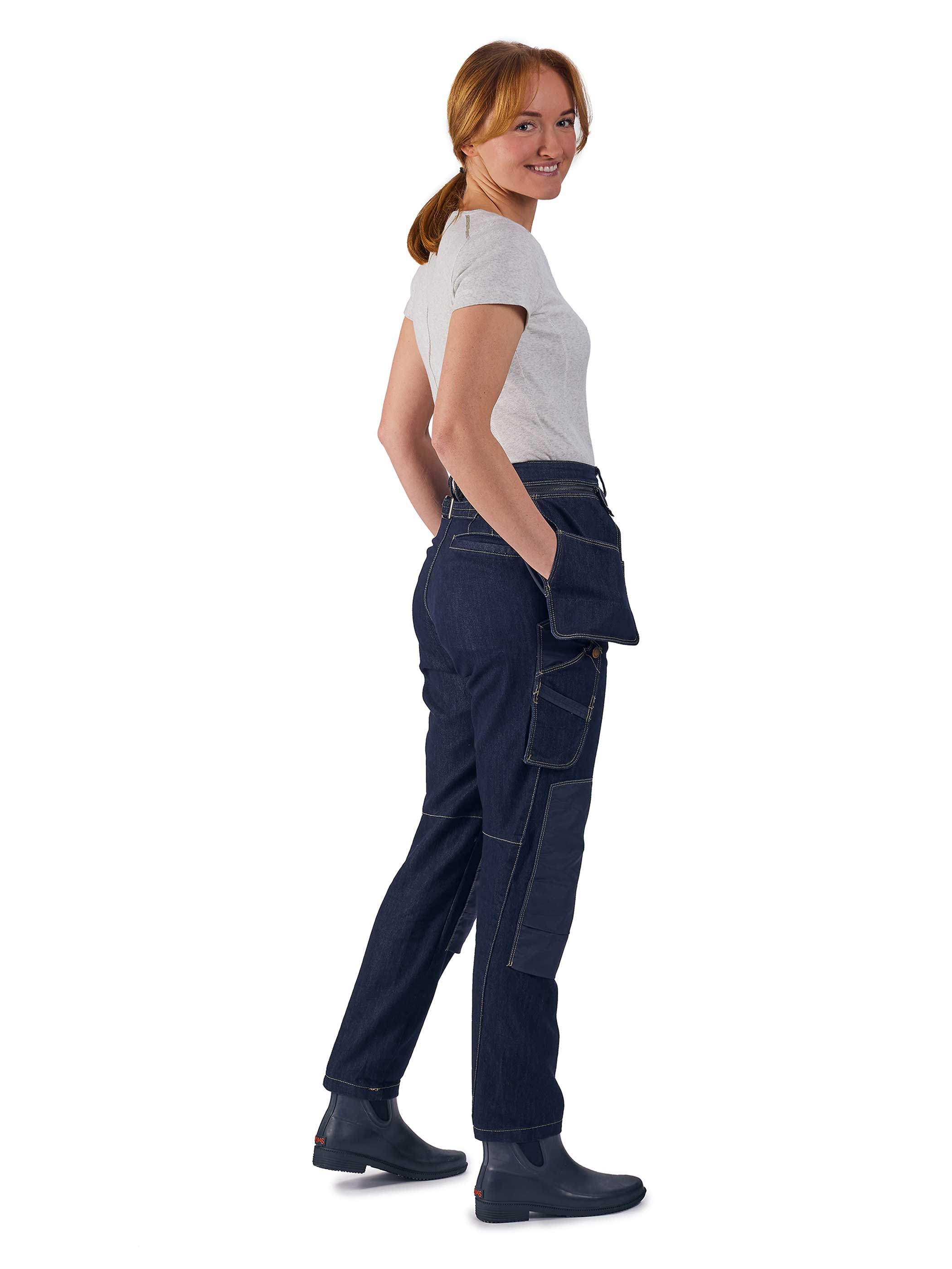 Annie denim worker pants - arbetsbyxa dam - 3