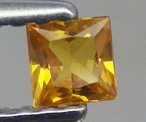 3 mm princess slipad naturlig gul safir ädelsten - 3