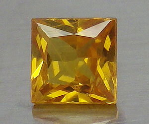 3 mm princess slipad naturlig gul safir ädelsten